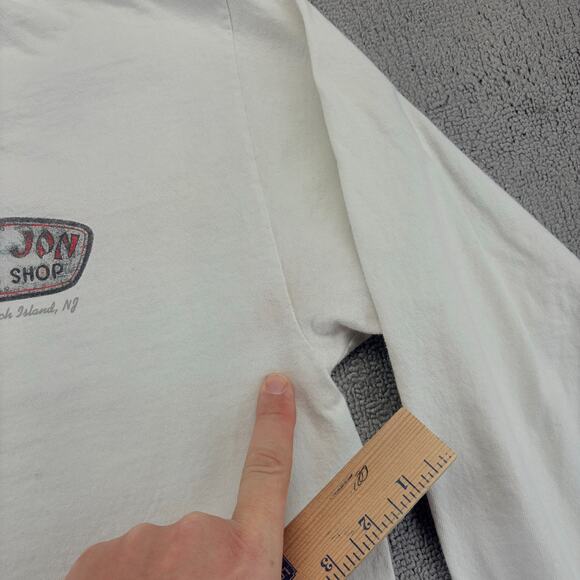 Ron Jon Surf Shop Shirt Mens Large White Long Sleeve Long Beach Island, NJ Ocean - Picture 3 of 8